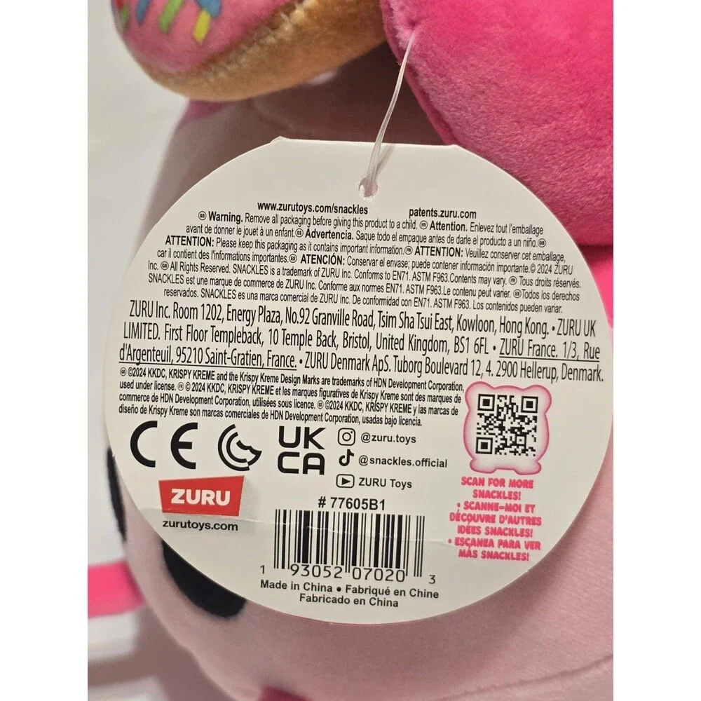 Zuru Snackles Series 2 Lily The Shrimp Plush Holding Krispy Kreme NWT